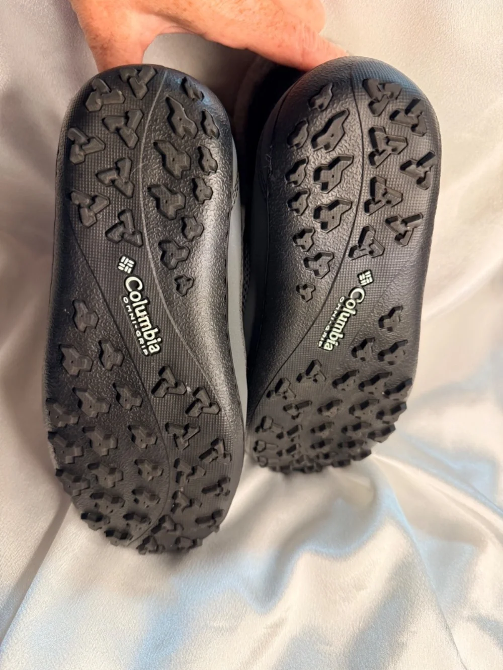 Columbia Kids Youth Winter Snow Boots Size 3 Black Gray Faux Fur Lined
